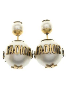 Dior Pearl Earrings White Gold